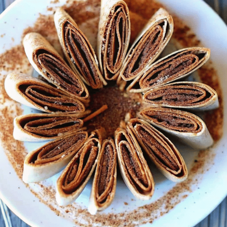 Warm tortilla cinnamon rolls with butter and cinnamon