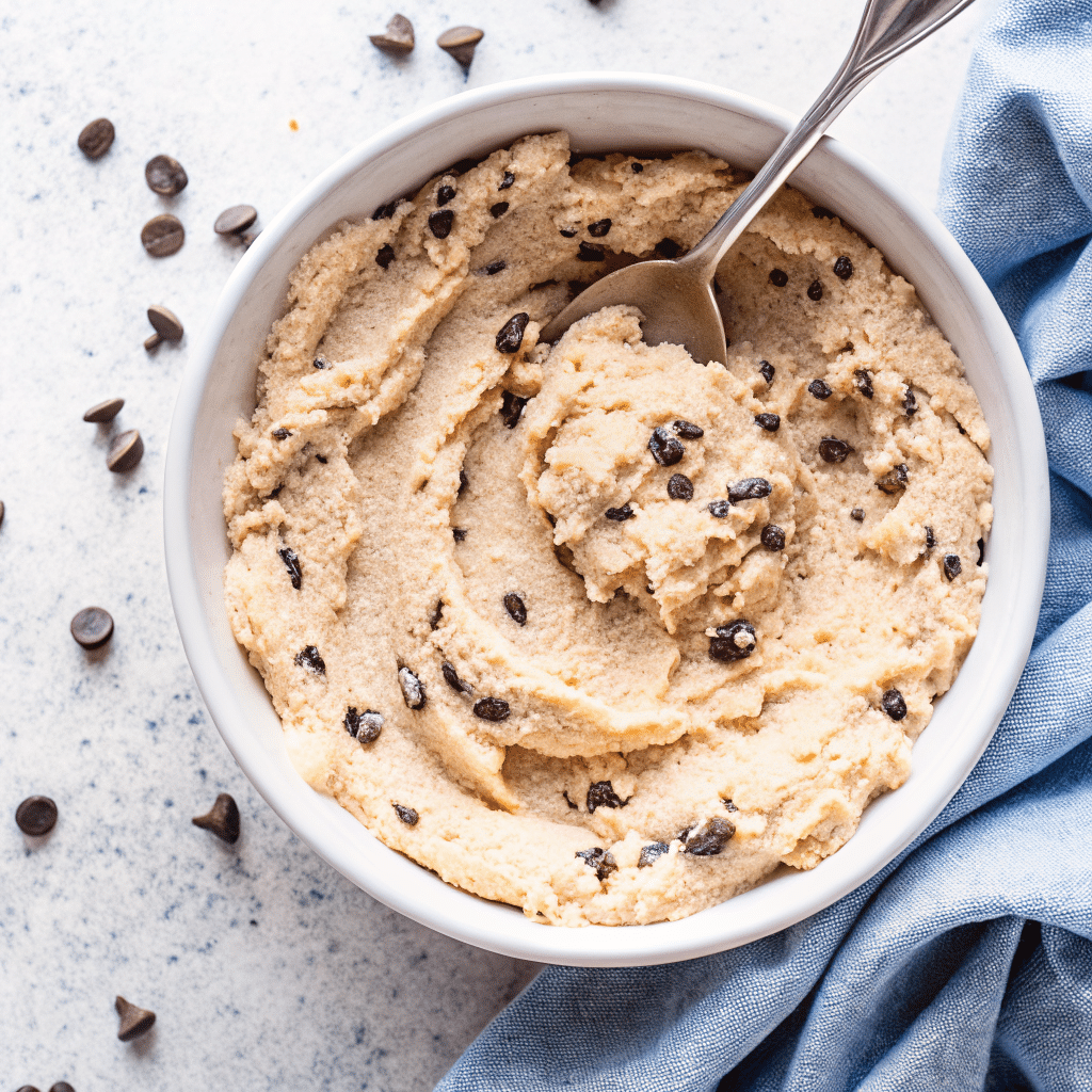 Cottage cheese cookie dough with chocolate chips