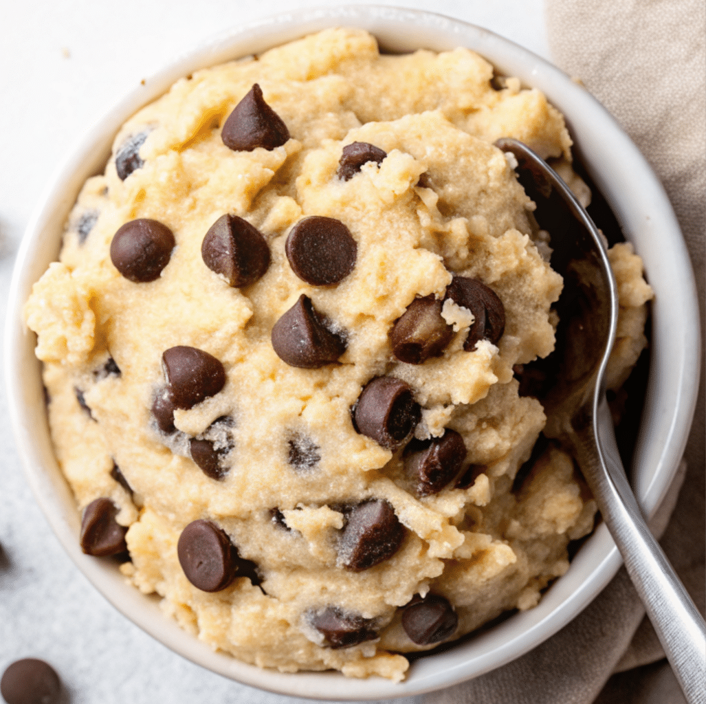 Cottage cheese cookie dough with chocolate chips