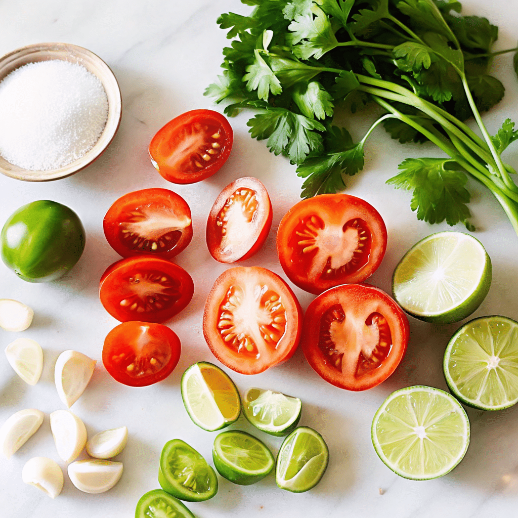 making homemade salsa in a food processor