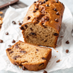 Cottage Cheese Banana Bread: The Best Moist & Healthy Recipe Ever 7 Freshly baked cottage cheese banana bread slice on wooden board