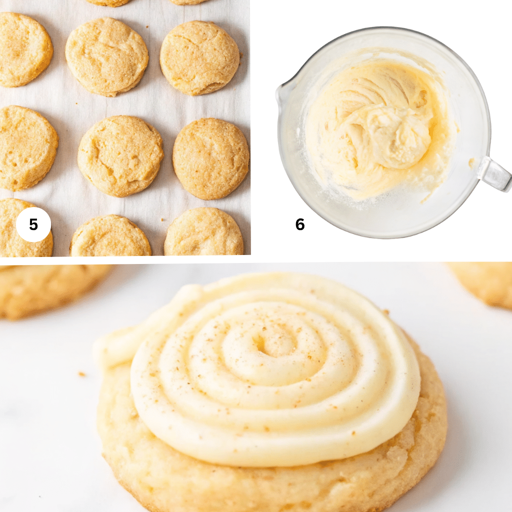 Cinnamon roll cookie dough balls on tray