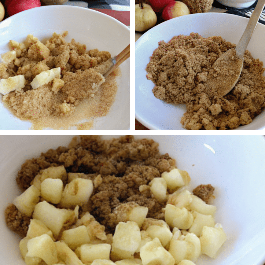  cheesecake batter for apple crumble cheesecak