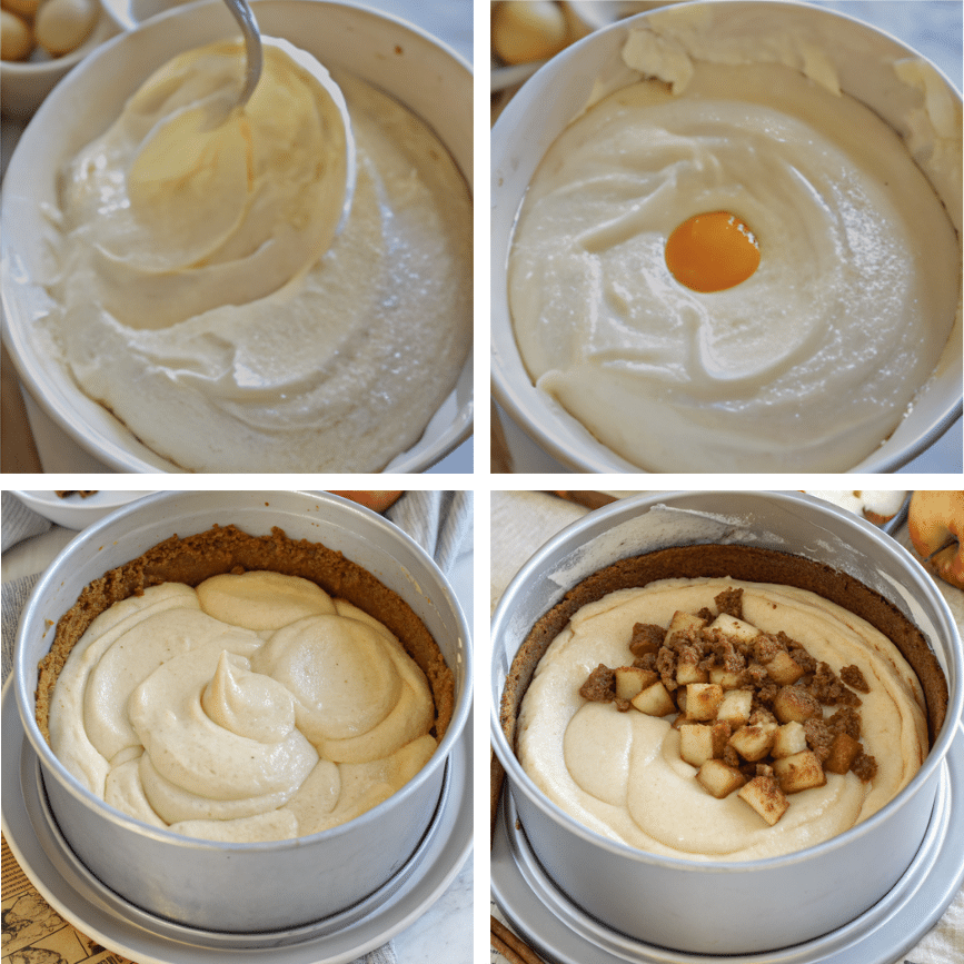 caramel apple crumble cheesecake topping