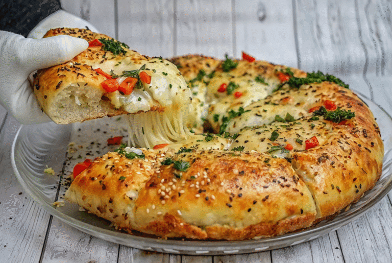 Chicken Cheese Stuffed Bread Recipe: The Ultimate Comfort Food You Can Make at Home 2 chicken cheese stuffed bread close-up photo with melty cheese
