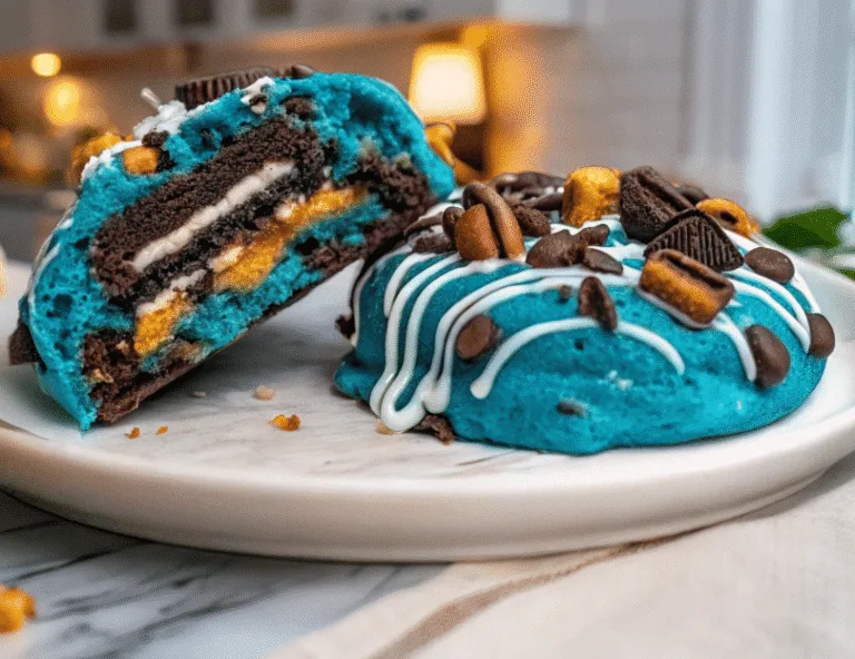 Cookie Monster Cookies stuffed with Oreo and chips