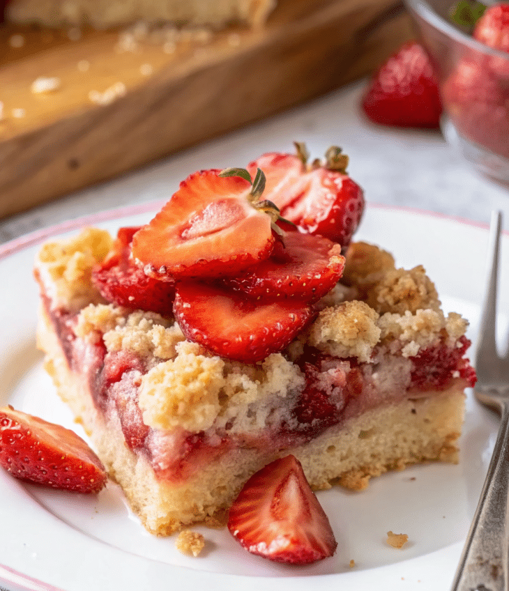 Ingredients for Gluten Free Strawberry Crumb Cake