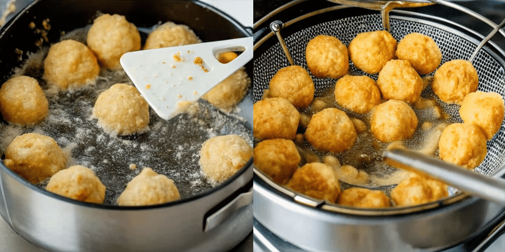 Ingredients for Southern hush puppies displayed on a counter.