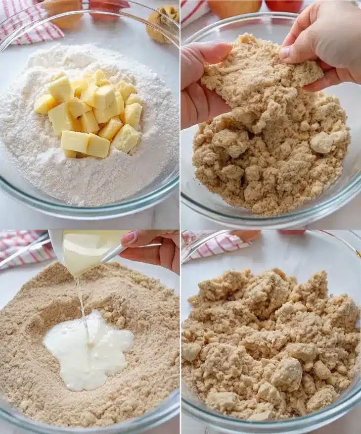 step-by-step apple cooking process