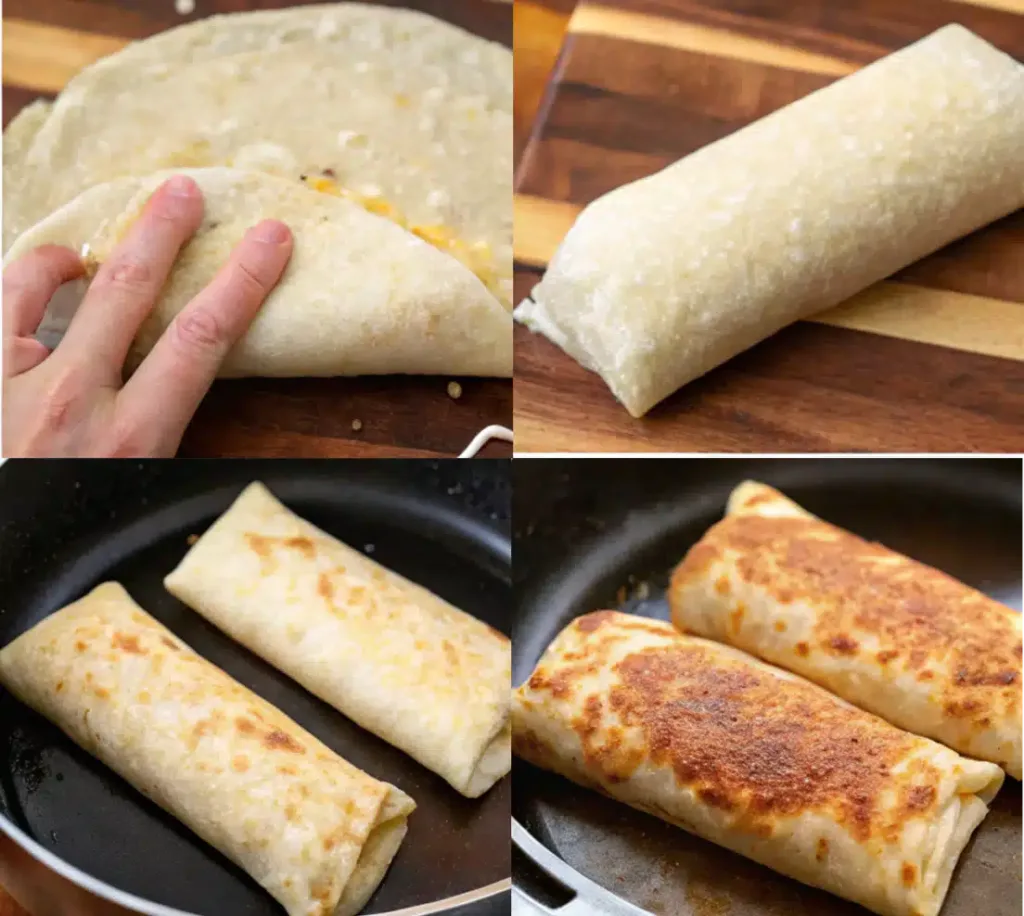 how to wrap chicken tortilla.