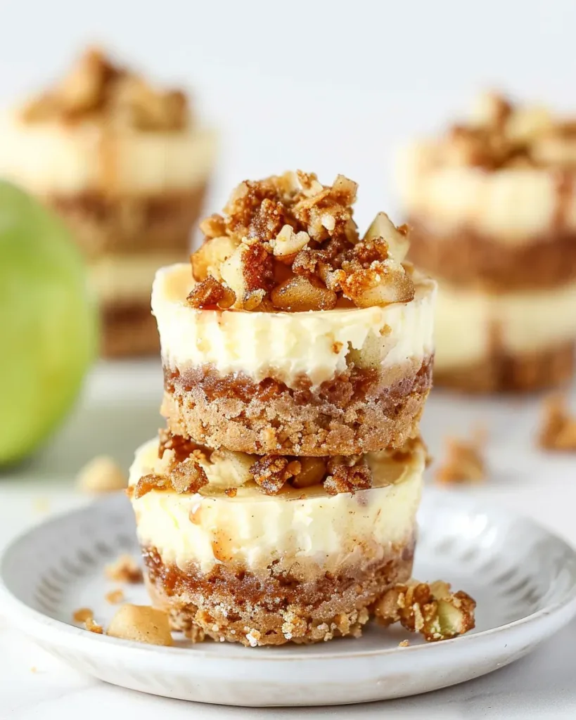 Apple Crisp Mini Cheesecakes