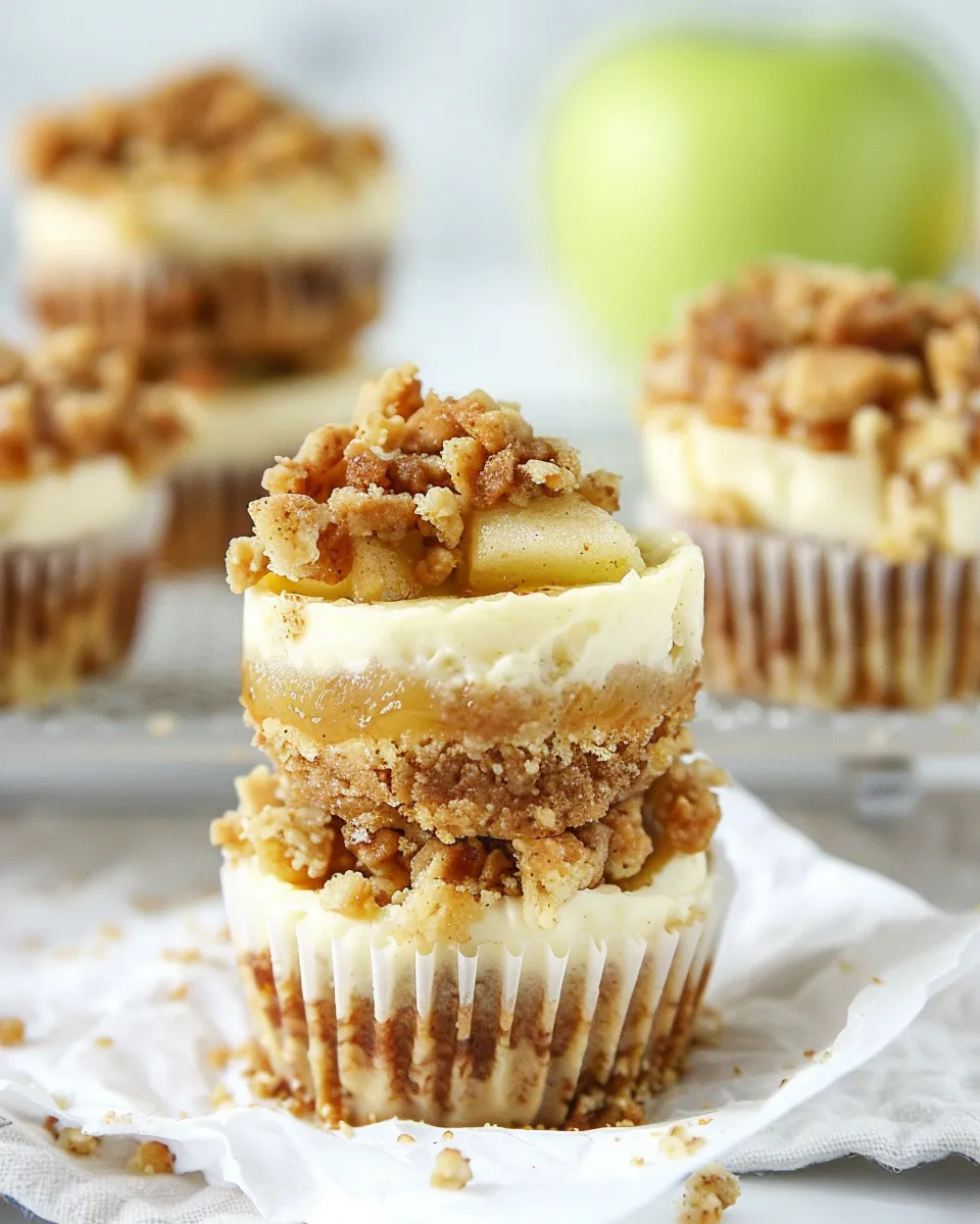 Apple Crisp Mini Cheesecakes 7 Apple Crisp Mini Cheesecakes upscaled 68e3b46bef7e7