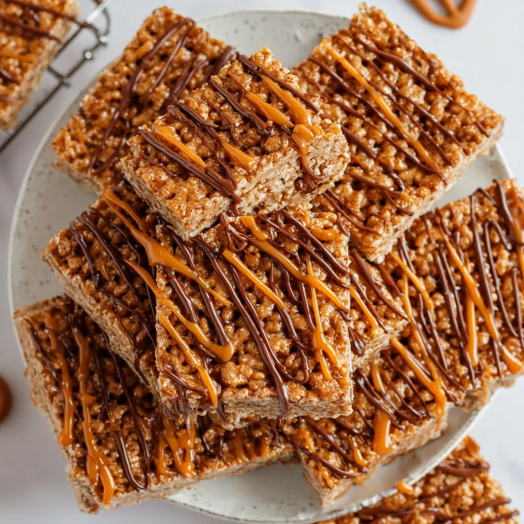 174 chocolate churro rice krispie treats with caramel drizzle 4 696cd6b89c5c6 1