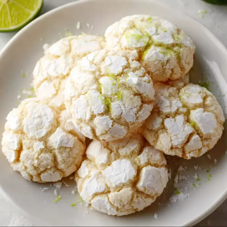 COCONUT KEY LIME CRINKLE COOKIES