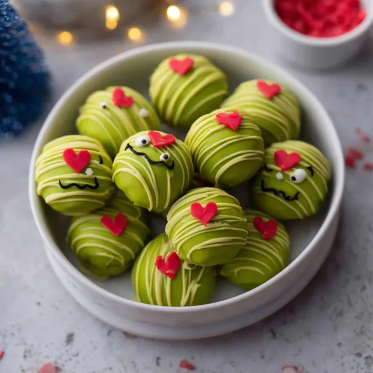 No-Bake Grinch Oreo Truffles