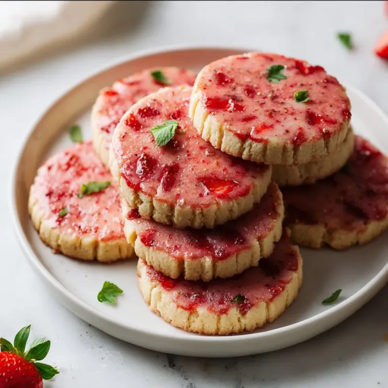 STRAWBERRY SHORTBREAD COOKIES