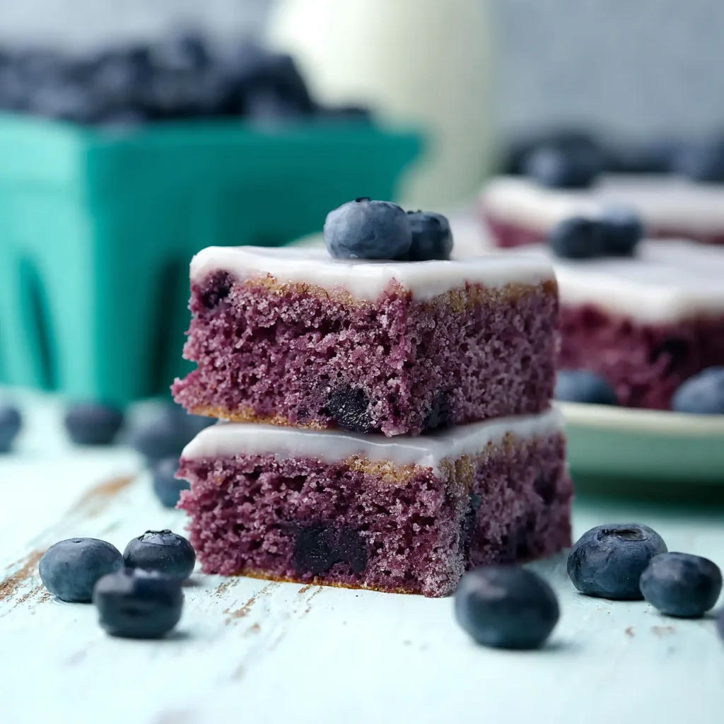 Glazed Blueberry Brownies