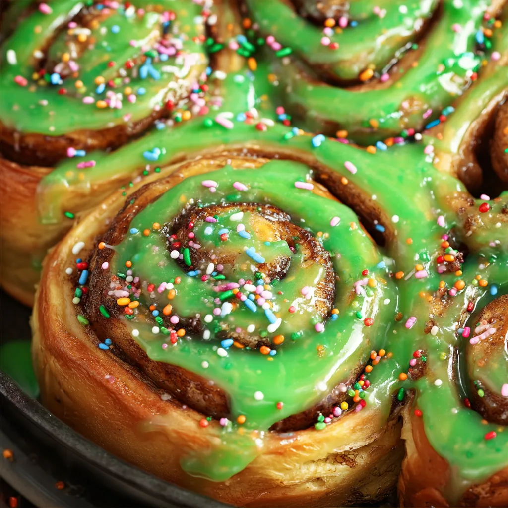 Easy St. Patrick’s Day Cinnamon Rolls 1 image