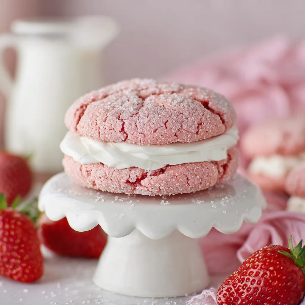 Soft Strawberry Cake Mix Cookies with Almond Buttercream 2 u8973865871 httpss.mj .runspitvfBK4yo A bright high resolution 020aa8b0 1dec 47e1 98ba 08d818ed6c90 1